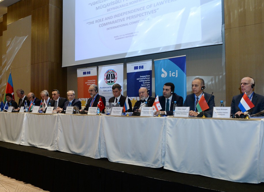 Международная конференция на тему «Роль и независимость адвокатов: сравнительные перспективы» проходит в Баку